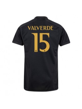 Moški Nogometna dresi replika Real Madrid Federico Valverde #15 Tretji 2023-24 Kratek rokav